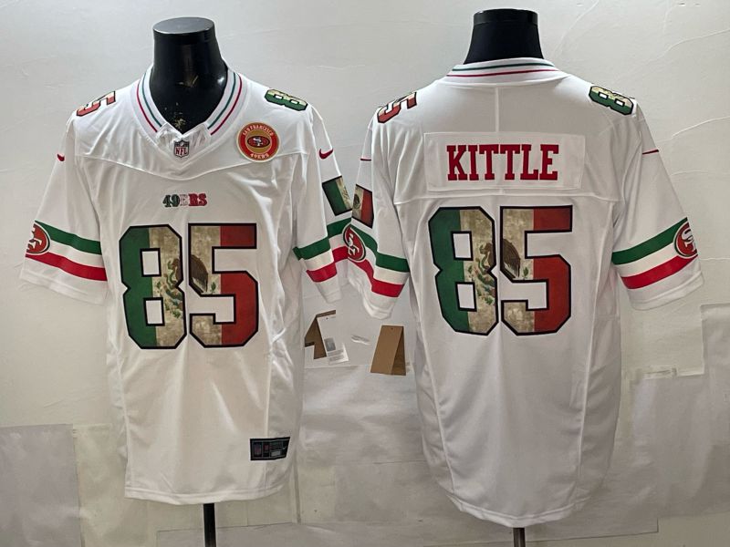 Men 2026 San Francisco 49ers #85 Kittle White three generations Nike Limited NFL Jersey style 0010